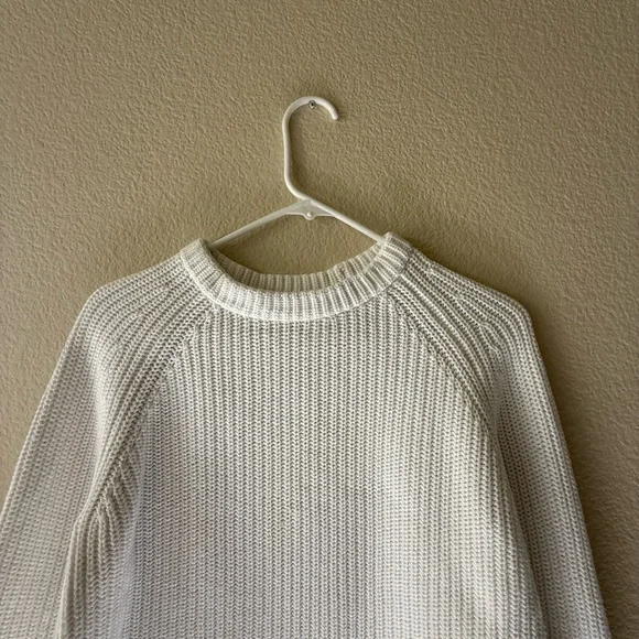Quince Cream Ribbed Knit Pullover - Picture 2 of 13